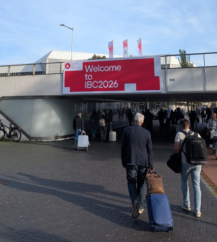 Welcome to IBC2026 - Eingang zum RAI Amsterdam